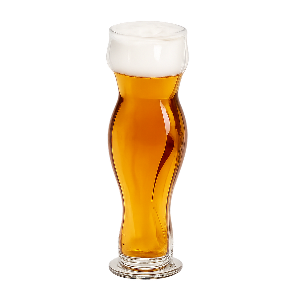 Bierglas in de vorm van een vrouwentorso